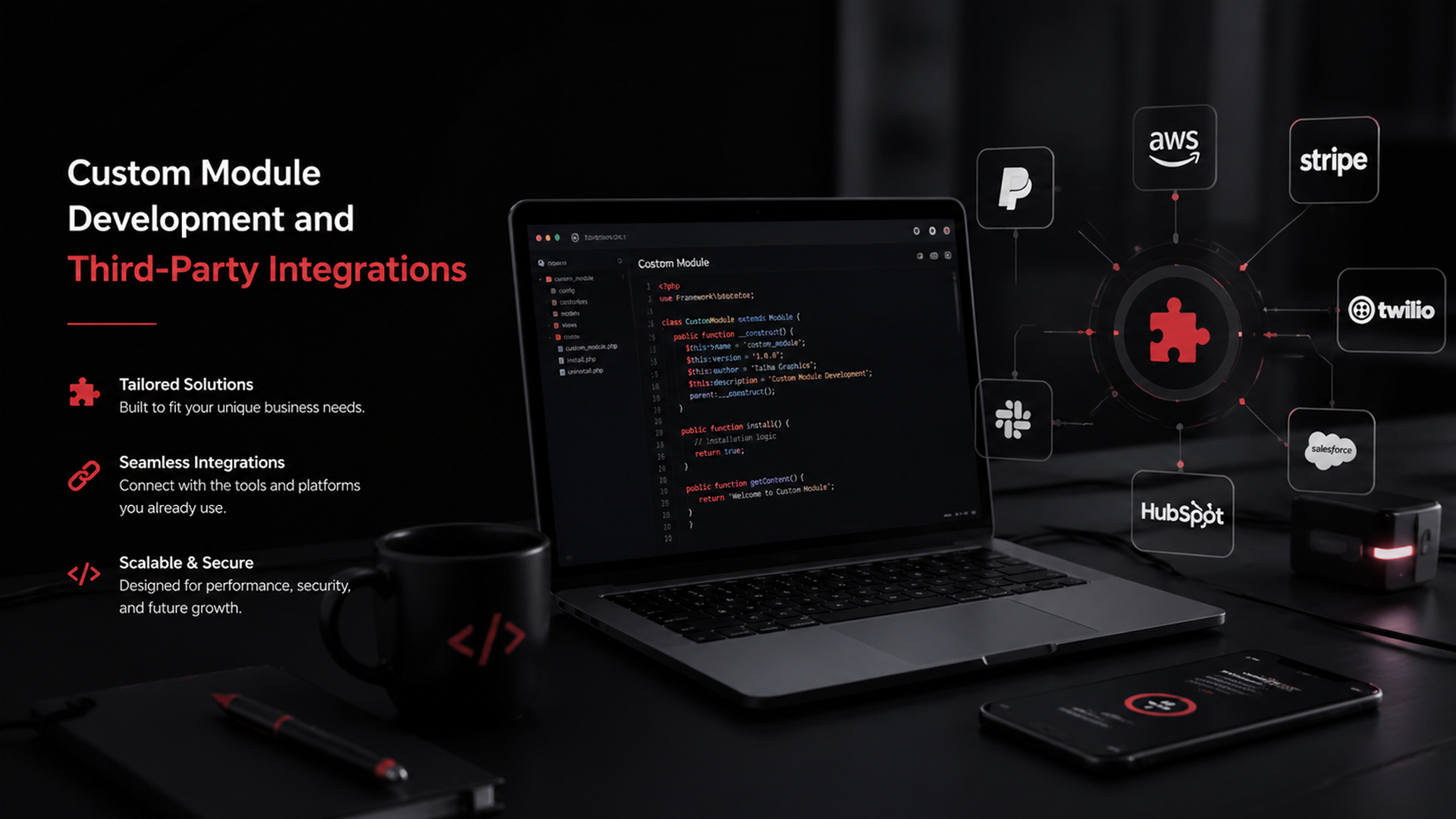 Custom Odoo Module Development, Odoo ERP Third-Party Integrations